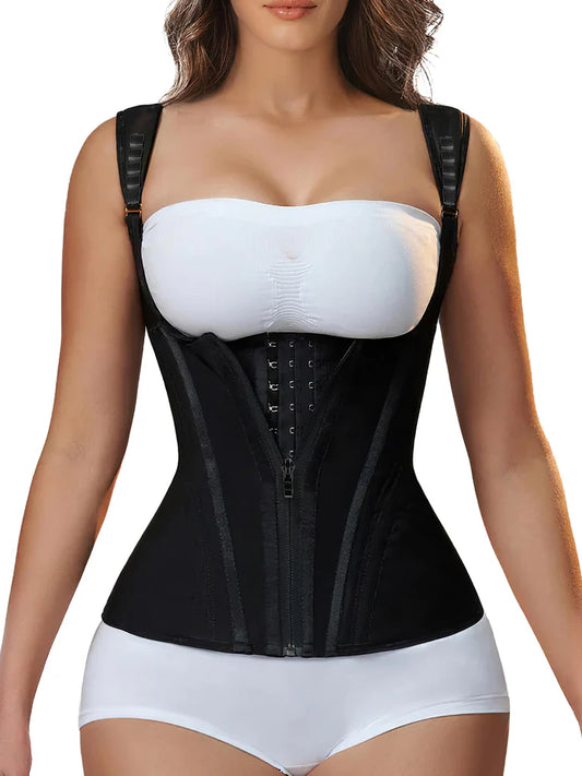 Compressed waist trainer with leg support