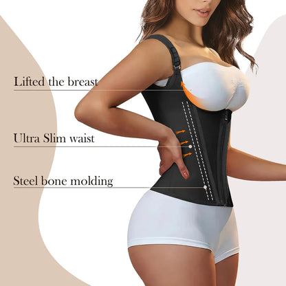 Compressed waist trainer with leg support